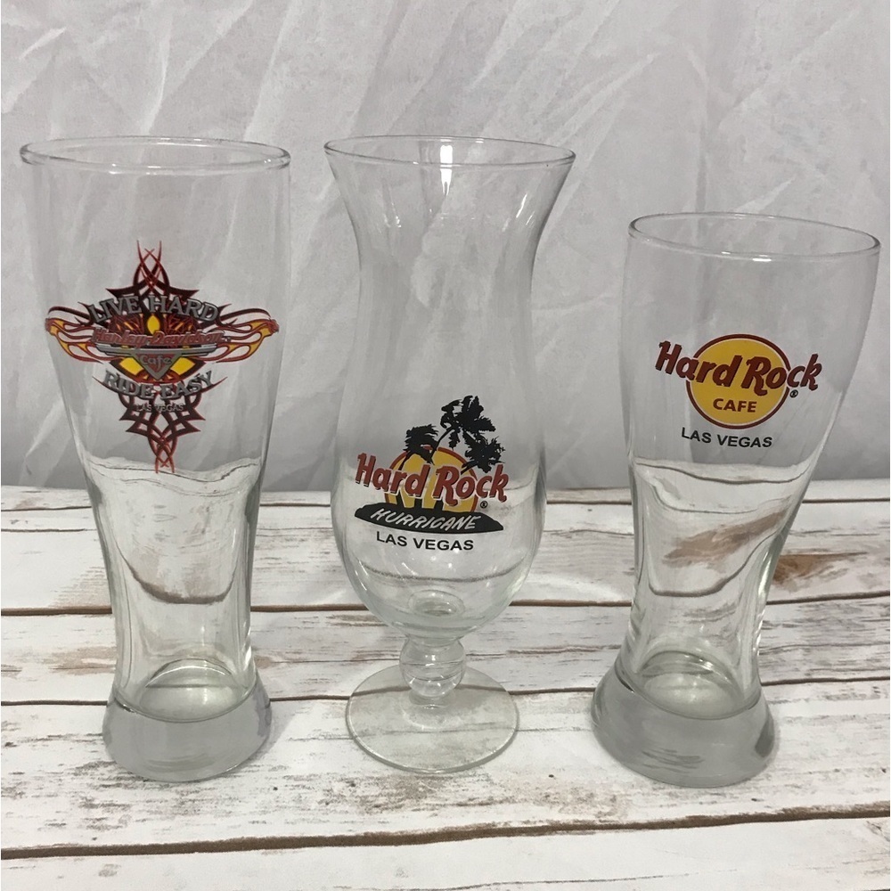 Harley Davidson Hard Rock Cafe Souvenir Glasses